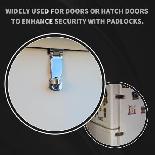 Image of Stainless Steel Hasps Marine Grade 316 SS Boat Latches Heavy Dudy Door Latch with Screws (D-2 Pack)