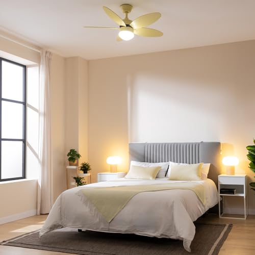 Cecotec - Ventilateur de Plafond avec Lumière EnergySilence Aero 4260 Full SunLight - 40 W, Diamètre 106 cm, Lampe Intégrée, Télécommande, Minuterie, 6 Vitesses, 5 Pales, Mode Été/Hiver