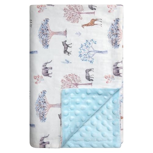 HAGOT Manta Bebe, 75x100cm Cálida Manta Bebe Recien Nacido, Suave & Cómoda Manta Bebé Recien Nacido, Recién Niño o Niña para Carritos, Cunas (Jirafa)
