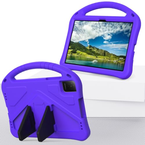 Funda para niños TCL Tab 10L Gen2 de 10.1" ultraligera y resistente a golpes con soporte morado