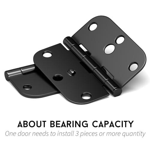 Goldenwarm 3 Pack Black Door Hinges 3.5Inch Security Door Hinges thumb #4