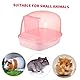 VANZACK Hamster Sandbad Box Aus Kunststoff Für Kleine Haustiere Chinchilla Sauna Badezimmer Transparentes Design Langlebig Und Hygienisch Für Hamster Meerschweinchen Und Eichhörnchen