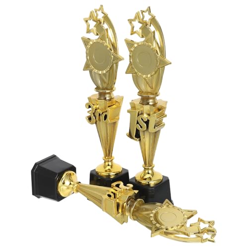 Trophée Étoile en Plastique PP Kichvoe - Lot de 3 Récompenses Légères pour Enfants