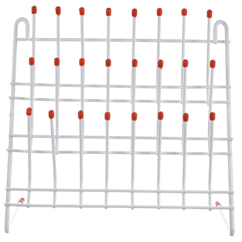 BELLIFFY Drip Rack Vial Rack Test Tube Vase Decorative Test Tube Stand Glassware Drying Rack Dish Tray Drying Rack Board Condiments Aquarium Water Bottle Useful Labs Drying Rack White Metal