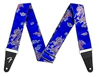 Double-sided polyester-nylon blend material Silver hardware 2” width; Adjustable from 34”-58” Leather end tabs with Fender "F" foil logo Made in the USA