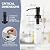 WEWE Black Kitchen Faucet with Soap Dispenser, Kitchen Sink Faucet with Pull Down Sprayer 3 Modes Stainless Steel with WEWE Matte Black Drinking Water Faucet
