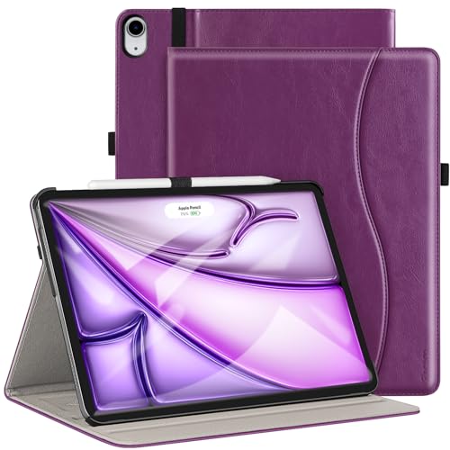 ZtotopCases for iPad Air 13 inch M3 2025 & 2024 M2 Case/iPad Pro 12.9 Case 3rd Generation 2018, Premium Leather Folio Cover (Supports iPad Pencil Charging), Auto Sleep/Wake, Multiple 4 Angles – Purple