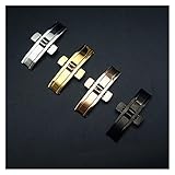 Pulsera de acero inoxidable de oro de oro de oro negro de oro compatible con longines l4 l2 5x17mm 5x19mm 5x20mm 5x21mm 5x22mm 5x23mm