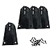 FarBoat 4Pcs Truss Rod Cover Plate Detachable Blank Bell Shape PVC Compatible with Electric Guitar with Screws