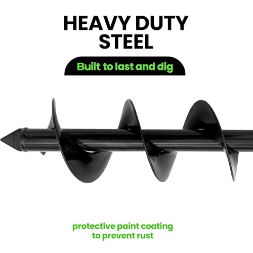 Image of K-Brands Auger Drill Bit for Planting - 4 x 16 Inch - 3 /8'' Hex Drive Drill