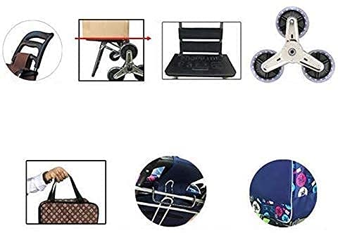 Einkaufstrolley Multifunktions-Einkaufswagen Faltbarer Trolley Langlebiger Lebensmittel-Allzweckwagen Treppen… – Bild 8