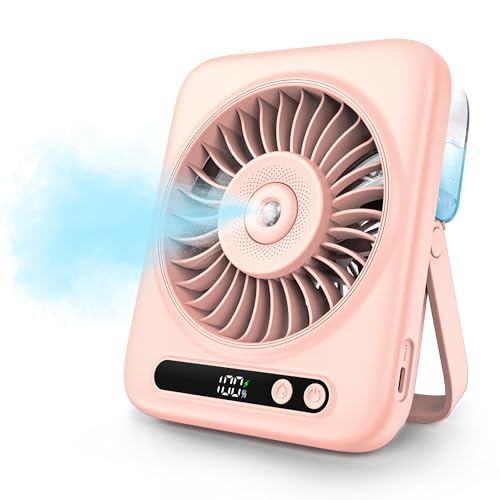 Mini Tischventilator mit Wasserkühlung & LED-Anzeige (6000mAh)