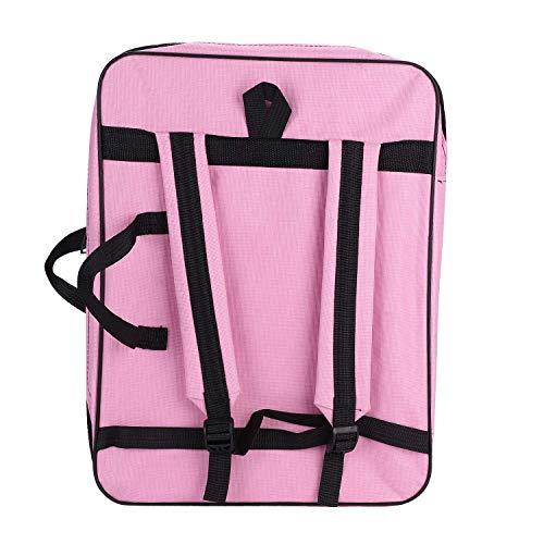 Image of haozaikeji A3 Artist Portfolio Carry Case Bag Portable Waterproof Canvas Shoulder Bag Painting Pad Backpack for Sketching Painting Art Supplies with Shoulder Straps & Carry Handle