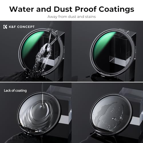 K&F CONCEPT 77mm Magnetic Variable ND2-ND32 Lens Filters Adjustable Neutral Density Waterproof (Nano-X Series) - Image 6
