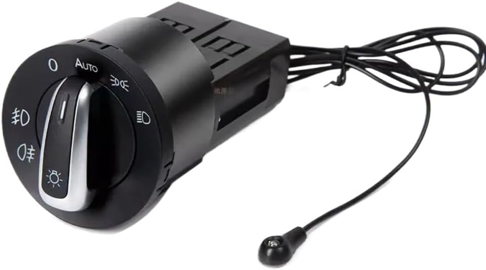 Car Headlight Switch ControlMain Light Switch for VW for Jetta for Passat for Golf MK4 Chrome Headlight Switch Headlamp Switch Car Headlight Switch 1C0941531 3BD941531