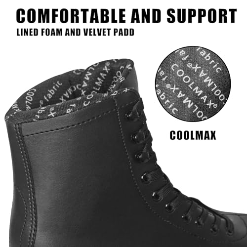 MammyGol Classic Ice Figure Skates for Men/Adult/Big Boys Lace up with Steel Blade Light Support Ice Figure Skates in Black Color US Size Men 8