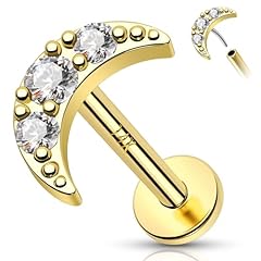 14K Solid Gold Top+14K Solid Gold Post