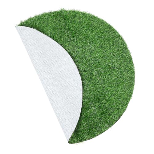 Artibetter Césped Artificial Versátil y Natural de Plástico Verde Redondo para de Mesa Adecuado para Escritorio y del Hogar