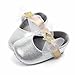 XWANZI Newborn Slippers Low Cut Glitter Craft Grey Bow Strar Decoration First Walkers Fashion Infant Girls Slippers 12-18 Months