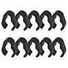 10Pcs Microphone Cable Clip, Durable Plastic Mic Clamps Microphone Stand Cable Holders, Universal Mic Boompole Clips for Setup/Fits 20mm Diameter Poles(20mm)