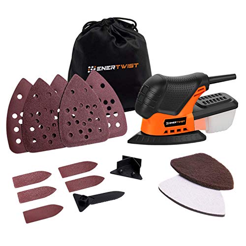🔥 Enertwist Detail Sander, 13000OPM Lightweight Small Sander with Dust Box for Tight Corner and Small Hard-to-reach Areas Wood Sanding Black Friday - 80% OFF Enertwist Detail Sander, 13000OPM Lightweight Small Sander with Dust Box for Tight Corner and Small Hard-to-reach Areas Wood Sanding