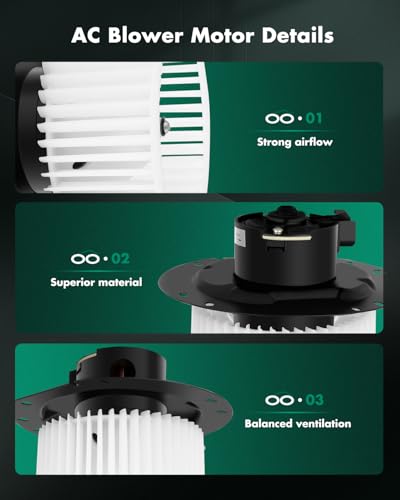 image for SCITOO HVAC Heater Blower Motor with Fan Cage Front 700019 for Ford fo