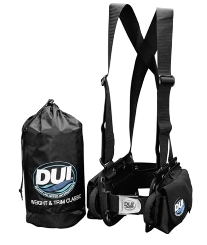 DUI Classic Weight Belt Harness for Drysuit Scuba Diving Dry Suit, Large