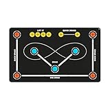 Hockey Trainingsmatte, Feldhockey Kontrollmatte, Leise & rutschfeste Fußschritt Trainingsmatte Tragbares Dribbelbrett Für Anfänger Und Profis, 90X60cm