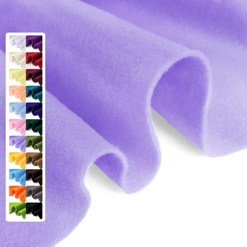 Image of Lavender Soft Felt Sheet, 18 inch x 36 inch, 1.6mm Thick Acrylic Felt Fabric | Premium Craft Felt for Sewing, DIY Projects, Embroidery, Decorations, Art, and School Projects
