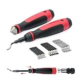 AFA Tooling - Extendable Neck Deburring Tool & Countersink Hand Reamer with 15 Extra Blades - Works on Resin, PVC Pipes, Copper, Plastic - Plumbing & 3D Printing Burr Removal Reamer Tool