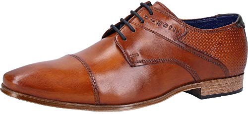 Bugatti Lark Mens Formal Derby Lace Up Shoes 42 M EU / 9 D(M) US Cognac