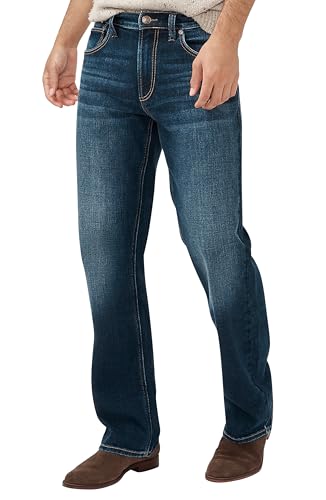Image of Silver Jeans Co. Men's Zac Relaxed Fit Straight Leg Jean - Legacy