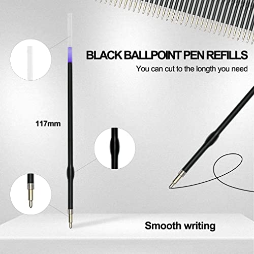 Linbsunne 50 Pieces Ballpoint Pen Refills Black Ink Medium Point 1Mm (50-Black Ink) #TOP1