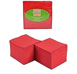 Perfectware - PW-2 Ply Red Bev-250 2 Ply Red Beverage Napkins- Pack of 250ct