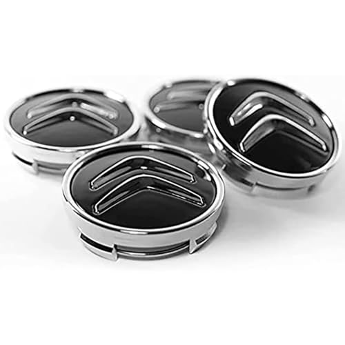 4 Capuchons de moyeu Citroën 60mm pour jante de C4 C5 X C6