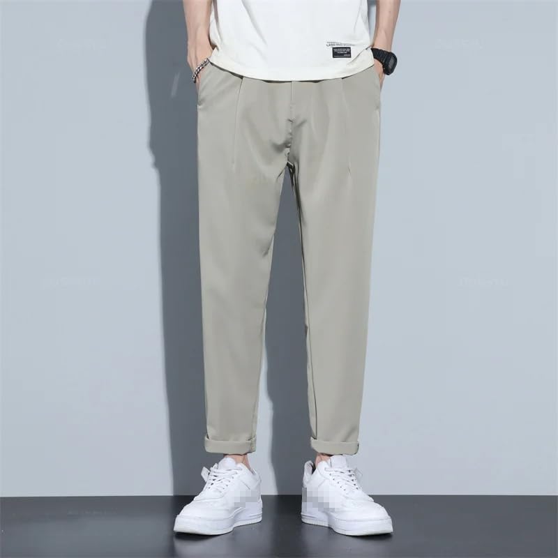 Business Suit Pants Men Solid Casual Office Formal Trousers Male3