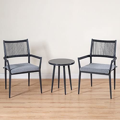 Danube Home Waves Balcony Set All Weather 3 Piece Bistro Set With