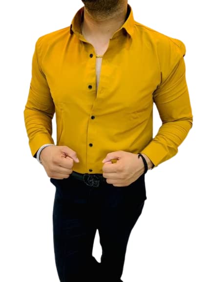 KHIMADAMen's Stretchable Imported 2 Way Lycra Shirt