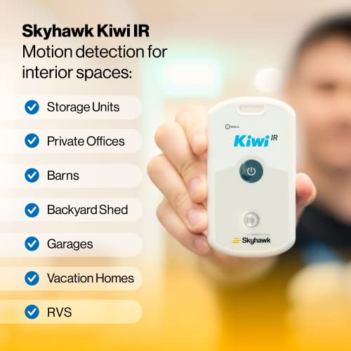 Skyhawk Kiwi Ir Infrared Motion Detection Sensor System, Wireless Remote Monitor For Door Entry Monitoring, Long Battery Life, Lte Connection, Real Time Notifications, White #TOP1