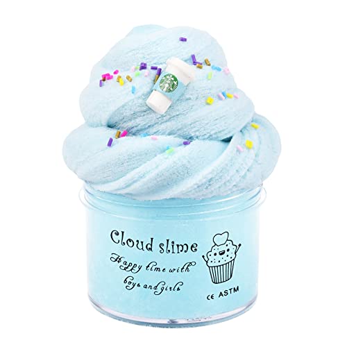 Sky Blue Cloud Slime, Non-Sticky and Putty Slime, Stress Relief Scented Slime Toy for Kids Education, Party Favor and Birthday Gift(7oz 200ML)