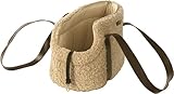 Hundetasche - Tragetasche Pookie Beige – 50x24x26cm – Fleece mit Schaum – Handwäsche – Sicherheitsleine – Abnehmbarer Boden – Aufbewahrungstasche