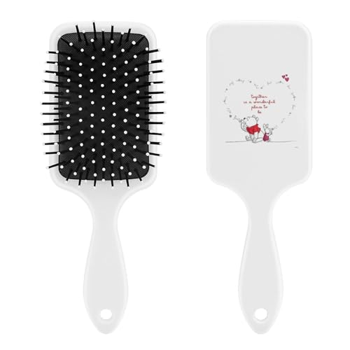 くまのプーさん パドルブラシ ヘアブラシ くし 絡まない 頭皮マッサージ おしゃれ レディース メンズ 兼用 マッサージブラシ ツヤ サラサラ 頭皮ケア キャラクター 人気 かわいい 便利 人気