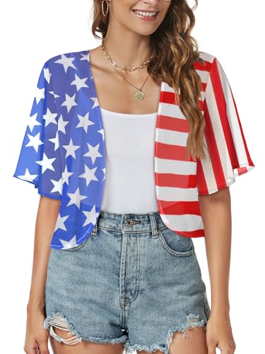 Image of ZNVGIRL Women Shrug Chiffon Cardigans Open Front Short Sleeve Bolero for Evening Dressy 2026