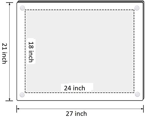 Distinctandunique 2026040 18 Inch X 24") Clear Acrylic Wall Mount Floating Picture Frame With (Gold Standoffs) Frame-Less Double Panel Plexiglass Display For Photos Artwork Posters Paintings (Full Frame Is 21 Inch X 27") thumb #4