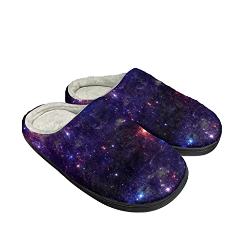 Pantoufles d'hiver en flanelle Nuit étoilée pour la maison, taille 39/39.5 EU