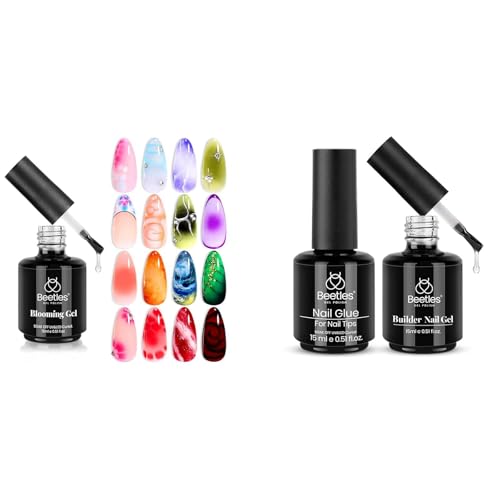 Beetles Nail Blooming Gel 15ml Clear Uv Led Blossom Gel Polish Gel Polish 5 In 1 Nail Glue and Builder Nail Gel 7 in 1 Builder