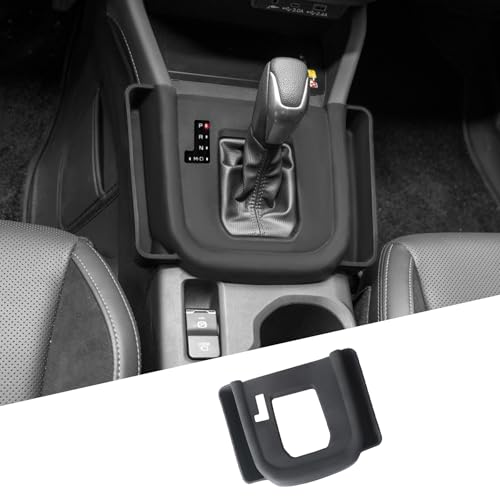 Silicone Center Console Trim Cover Organizer for 2025 Subaru Forester Premium/Sport/Limited/Touring Accessories, Anti-Scratch Gear Shift Panel Cover Protector with Side Storage Pockets (Black)