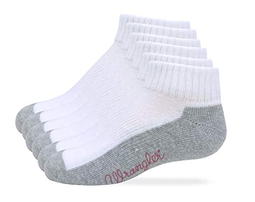 Wrangler Youth Boys Girls Cotton Quarter Sport Socks 6 Pair Pack
