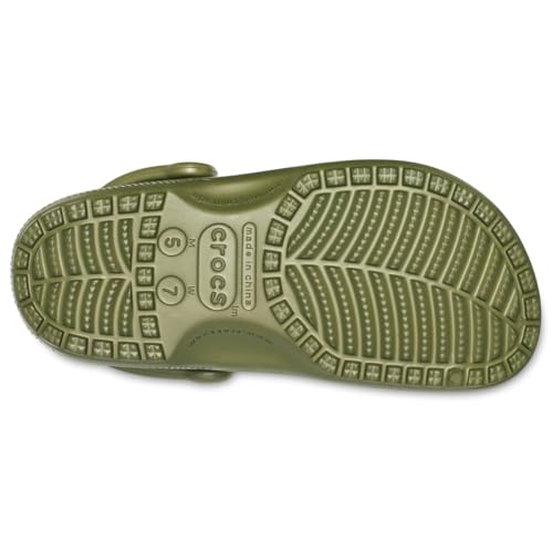 Image of Crocs Unisex-Adult Classic Clog, Clogs for Women and Men, Army Green, 16 Men /18 Women