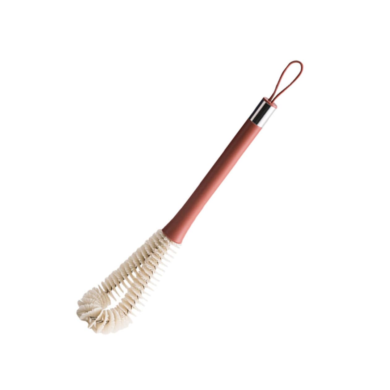 TOVINANNA 1Pc Household Cup Cleaning Brush with Long Handle Durable Nylon Bristles for Deep Cleaning Bottles and Cups for Bottles Red
